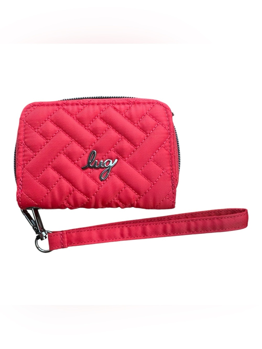 Lug Chipper Wristlet Wallet Poppy Red Quilted NWOT
